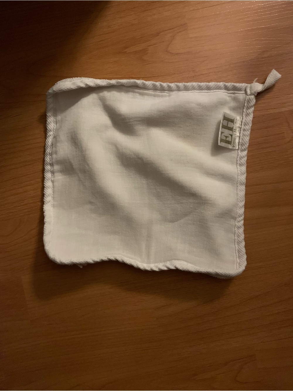 EH White Cotton Handkerchief / Face Cloth